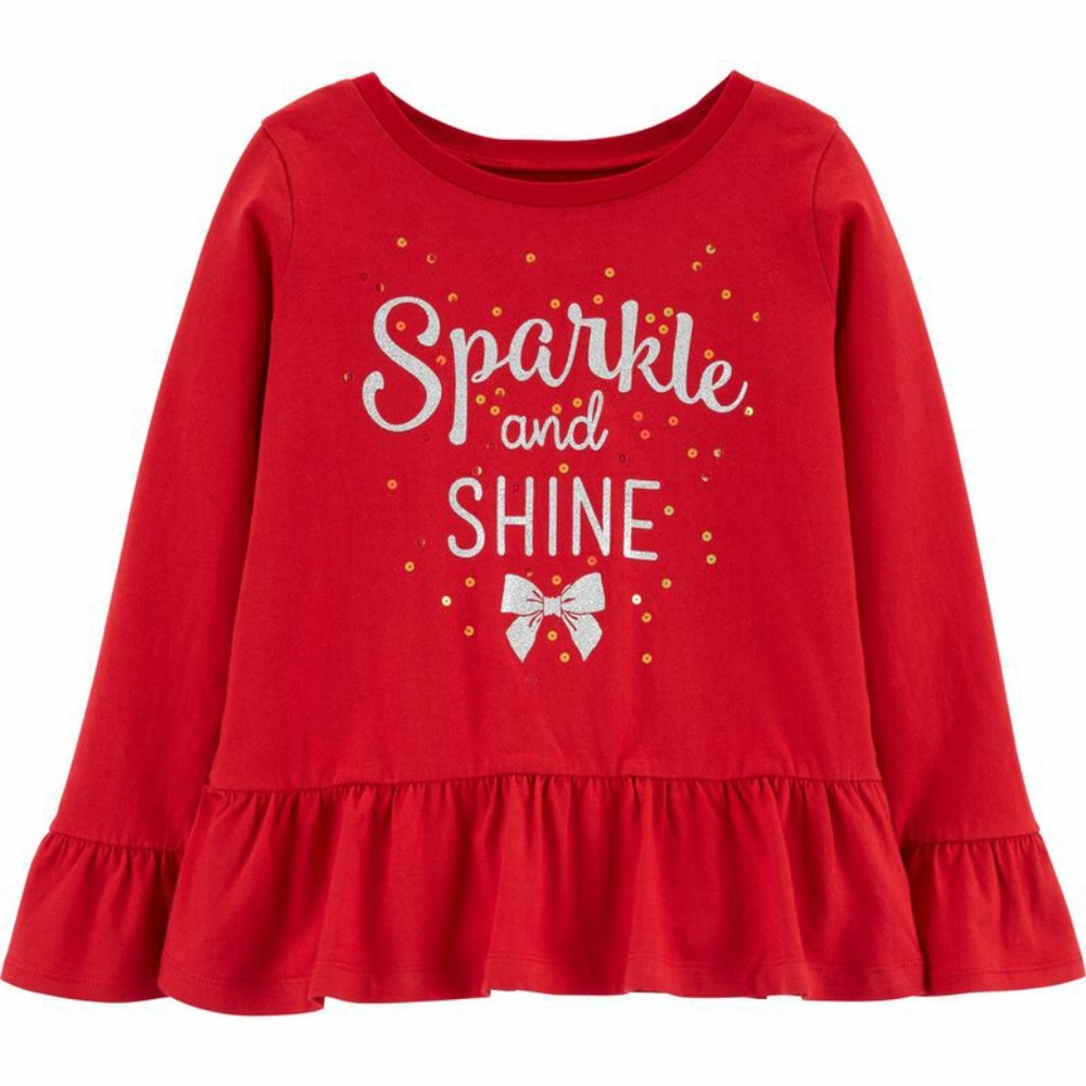 CARTER'S Sparkle And Shine Peplum Top